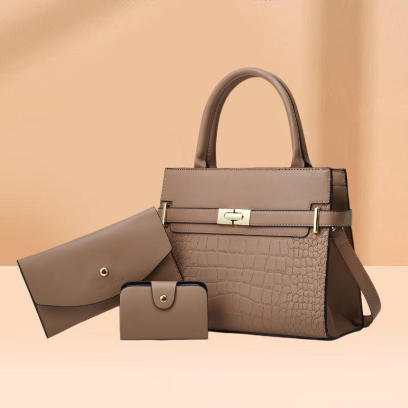Three-Piece Women'S Bag Shoulder Bag Mother And Child Bag Retro Large-Capacity Portable Messenger Bag