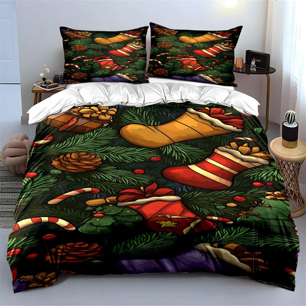 Festive evergreen magic Bedding sets Duvet cover sets Duvet covers Pillowcases(1*Duvet Cover 2*Pillowcases without duvet insert)
