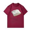 100% Cotton Men's Crew Neck Short Sleeve T-Shirt, Stacked Dollars Pattern Print, Grant Yourself Permission Graphic Casual Comfortable Tee for Daily We