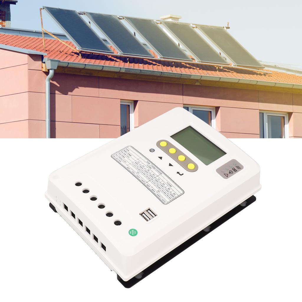 12V 24V 36V 48V PWM Solar Charge Controller with LCD Display Lithium Electric Activation Solar Panel Charge Regulator