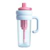 1Pc Stacked Le Large-capacity Straw Cross-border Plastic Transparent Lifting Rope 820ml Accompanying Cup Fitness Sports Kettle Gift