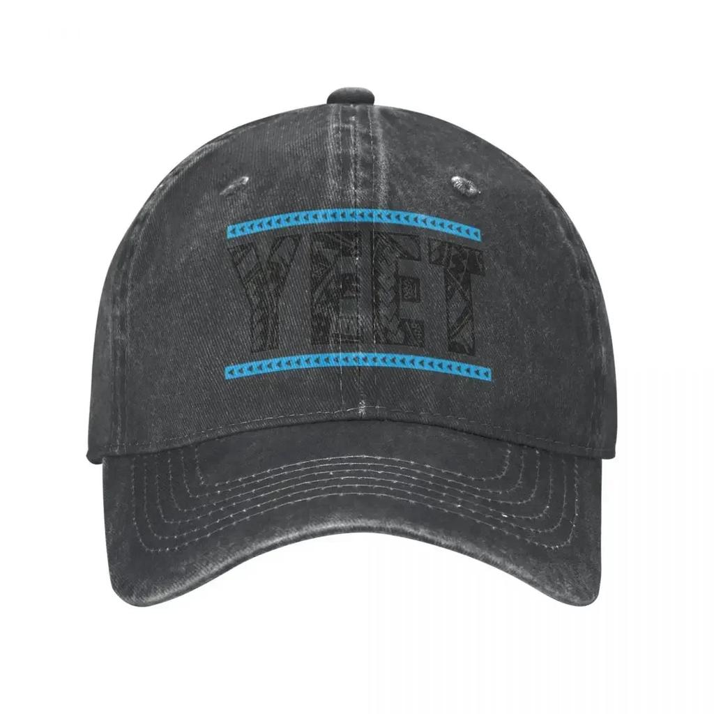 Retro Yeet Logo Baseball Caps Fashion Distressed Washed Quotes Wresting Lovers Hat for Unisex Women Outdoor Running Golf Adjustable