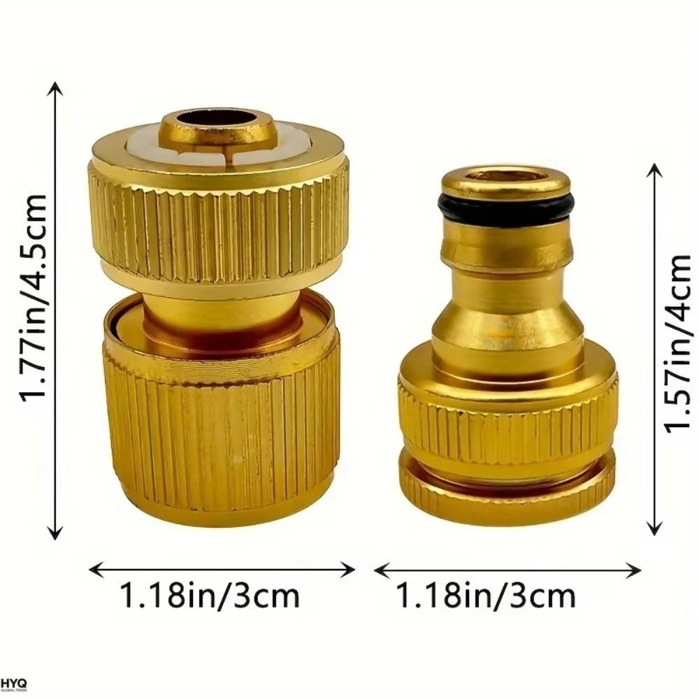 Aluminum Alloy Hose Quick Connector Quick Connect Drip Irrigation Connector for Garden Pipes