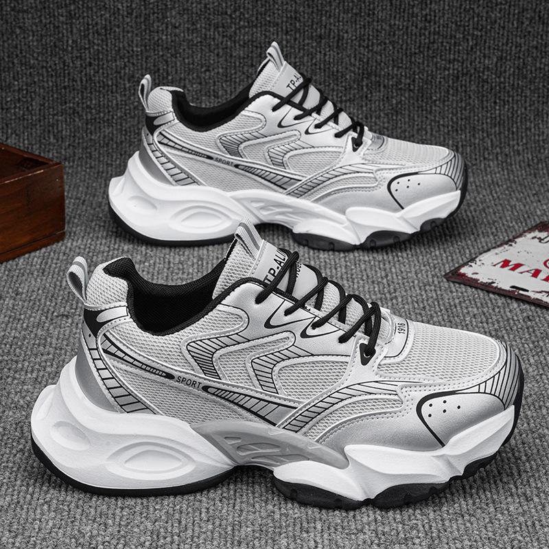 Dad shoes summer mesh breathable sneakers platform heightening retro casual running shoes