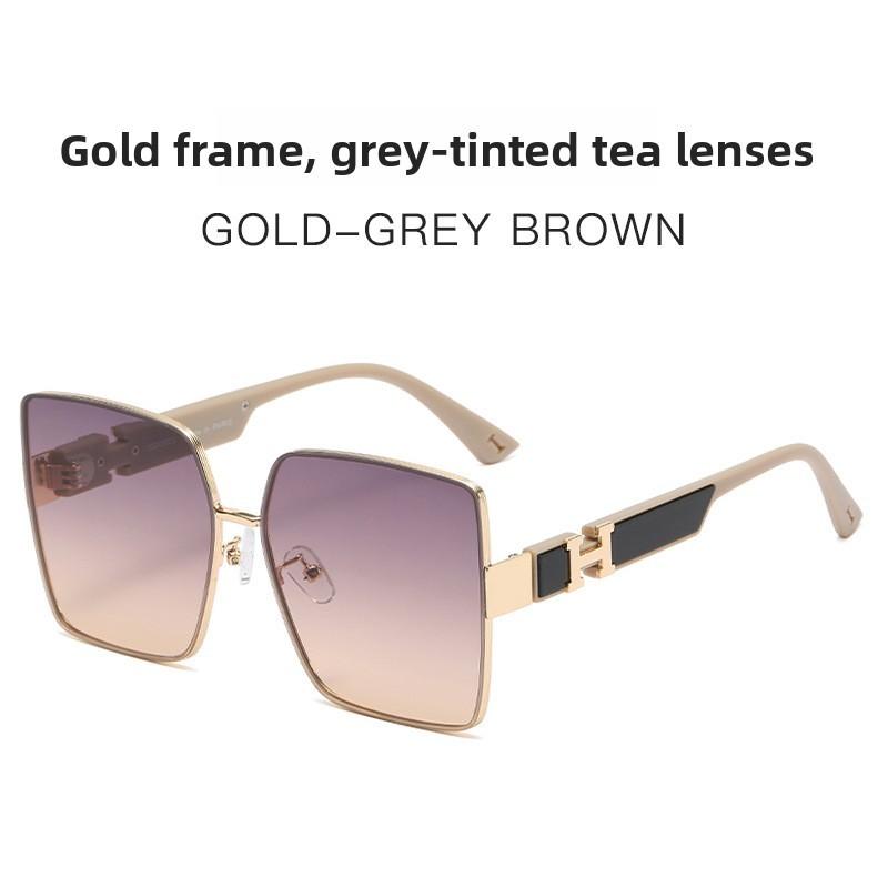 Summer Uv400 Female Square Sunglasses With Blue Pc Lenses For Fashion And Travel