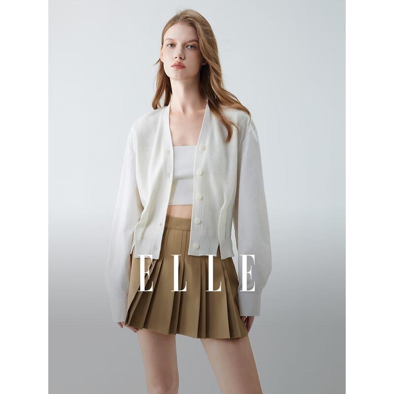ELLE Women s Soft Lambswool Knit Cardigan M