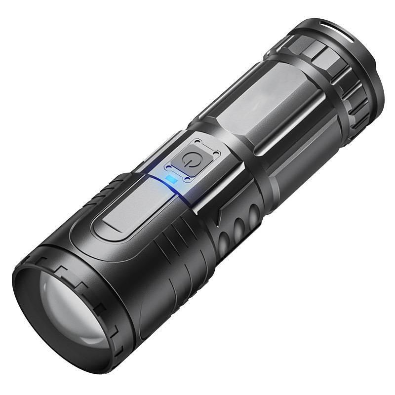 High power LED aluminum alloy flashlight for remote and wide range lighting, suitable for home, outdoor, and emergency lighting, cold resistant