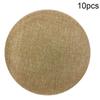 10/20 stk Runde Burlap Bordskåner Varmebestandig Jute Bordmatte Sirkel Rustikk Borddekorasjon Bryllupsmiddag Gårdshusforsyning