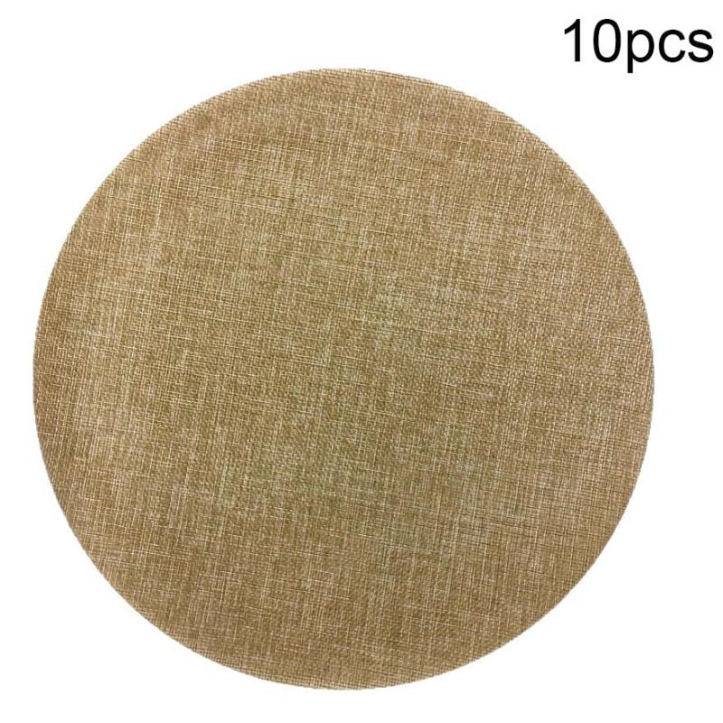 10/20Pcs Burlap Round Placemats Heat Resistant Jute Table Mat Circle Rustic Table Decoration Wedding Dinner Farmhouse Supply 10pcs фото
