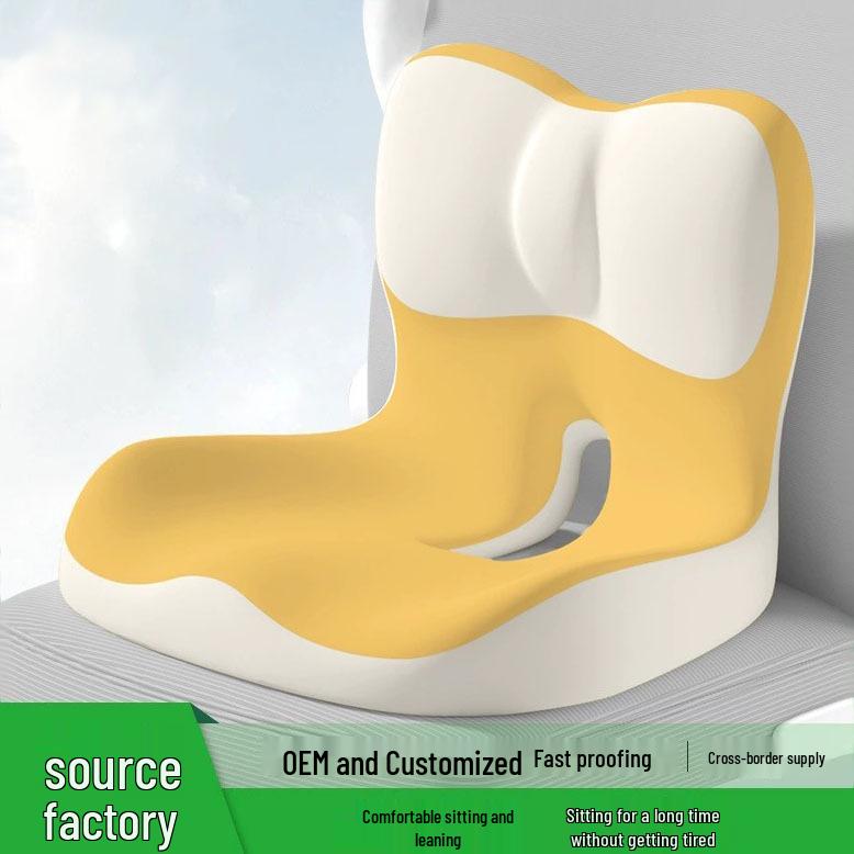 Ergonomic Seat Cushion with Lumbar Support and Memory Foam for Waist and Back Comfort