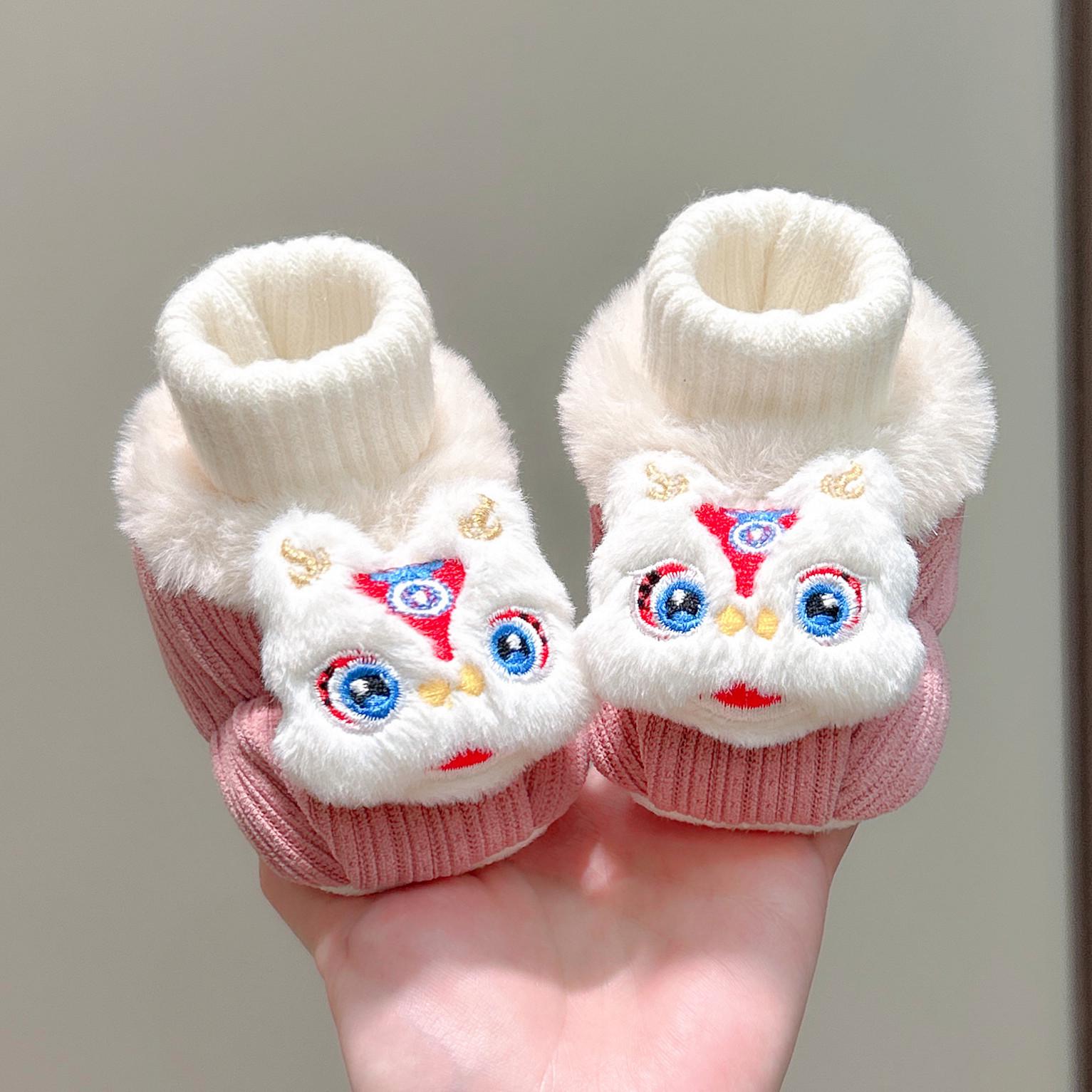 

New Year Baby Shoes: Velvet-Lined Tiger Head Pre-Walkers (0-12 Months) M Inner Length 12.5cm for 7-15 months