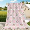2D Flat - 1pc Pink Floral Pattern Microfiber Beach Towel | Soft, Non-shedding, Easy to Clean, Durable, Ideal for Gym, Travel