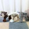 Linen Safari Companions, Squeaky Dog Chew Animals, Robust Indestructible Dog Stuffed Toy with Squeakers for Small Medium Dogs