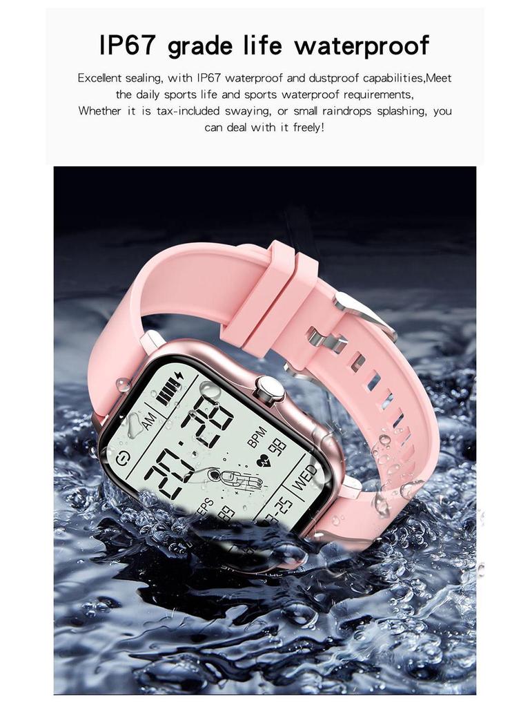I128 Smartwatch: Activity Tracker, Heart Rate Monitor, Bluetooth Call, 1.69” Touch Display, Smart Bracelet.