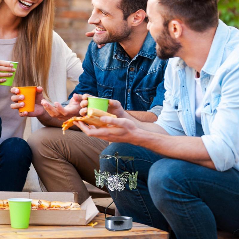 Drehbares Kerzenständer-Tablett Thermisches Rundes Tablett Drehbarer Kerzenständer Duftkerze Romantische Drehlaterne Tischdekoration