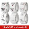 500Pcs /Roll Sealing Sticker 25mm Black Thank You Stickers Kraft Paper Sticker For Baking Wedding Decor Birthday Party Gift