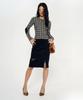Woldeudillema Slit Corduroy Pencil Skirts (Black)
