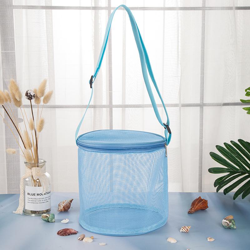 Net Yarn Shell Storage Bag Beach Three-dimensional Circle Dredging Bucket Toys Finishing Collection Bag