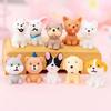 DIY Home Decor Resin Mini Puppy Statue Cake Decoration Figurines Dog Ornament Animal Miniature