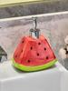Cute Watermelon Ceramic Soap Dispenser 450ML - Novelty Fruit Lotion Bottle for Bathroom Kitchen Decor