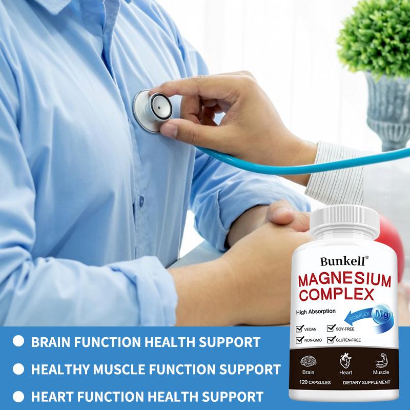 Magnesium Complex Dietary Supplement, 120 Capsules Per Bottle