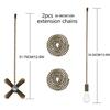 2pcs Ceiling Fan Pull Chain Beaded Ball Extension Chains With Light Bulb Fan Pulls Set With Connector Ceiling Light Supplies