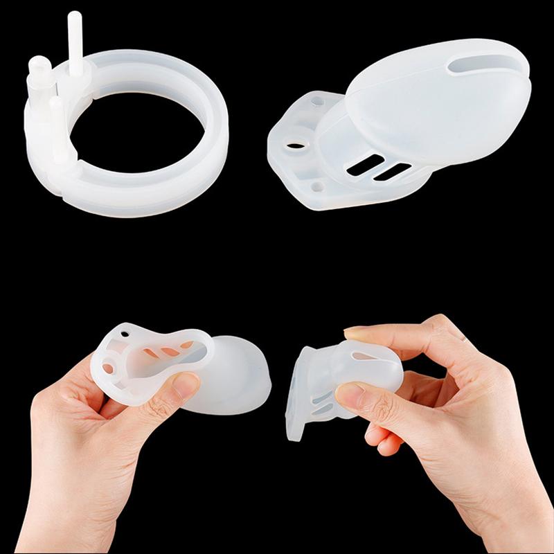 MoDi 5 Size Soft Male Chastity Cage Device Cock Cage with Rings Erotics Urethral Brass Lock Locking Sex Toys for Men Adults