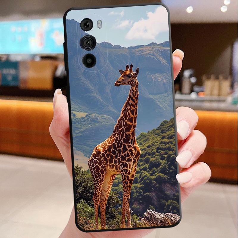 Phone Case For Motorola Edge 60 50 40 Pro 60 50 40 30 Ultra Neo Fusion Moto G Stylus G Giraffe Animal