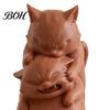 Funny Cat Statue for Shelf Fighting Cats Ornament, 3D Printed Stacked Kitten Figurine, Durable PLA Small Decorative Items Entrance Creative