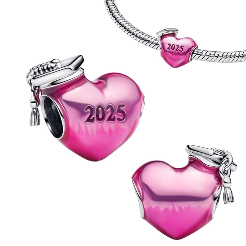 Original Copper Colorful Charms Snowflake Heart Lock Key Earrings Beads For Necklace Diy Bracelet Present Jewellery