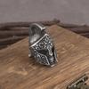 Skull Helmet Warrior Pendant Necklace Talisman Rune Necklace Jewelry Motorcycle Rider Punk Hip Hop Gift