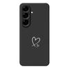For Samsung Galaxy A56 5G Case White Love Pattern Printing Straight Edge TPU Phone Back Cover