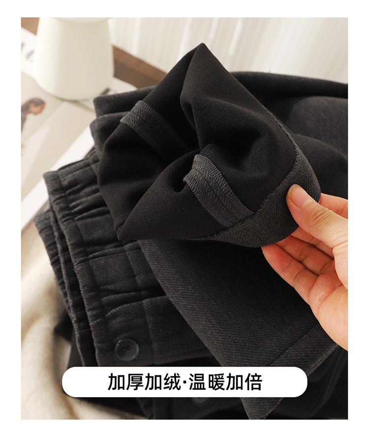 Simple Commuting Thick Straight Leg Pants for Women In Winter 2025