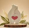 1Set Wooden Bear Family Puzzle Art Personalized Name Custom Home Decor Thanksgiving Christmas Heartwarming Gift for Baby Mom