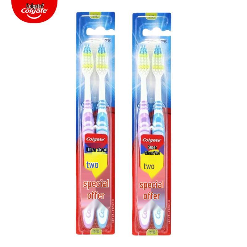 Colgate Super Clean Medium Bristle Toothbrushes, 4-Pack