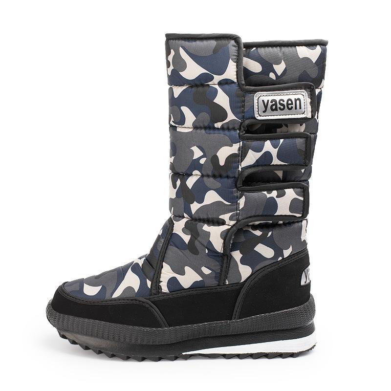 Men's Mid-calf Snow Boots Winter Plush Warm Cotton Boot Casual High Top Boots for Men Non-slip Platform Boots Big Size47