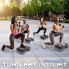 Adjustable Aerobic Step Platform Fitness Exercise Stepper for Home Gym