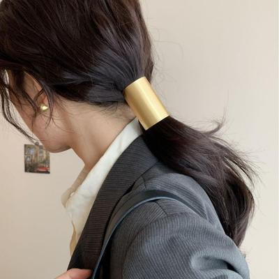 Koreanische Haarspange aus glänzendem Metall mit hohem Pferdeschwanz – Haarhaken im Promi-Stil