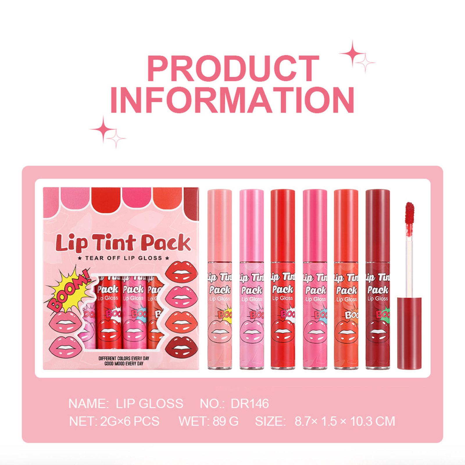 

Peel Off Lip Tattoo Kit | 6 Matte Liquid Lipsticks & Lip Gloss | Waterproof, Smudge-Proof Lip Ink for All-Day Wear | Highly Pigmented Lip Makeup Set One Size