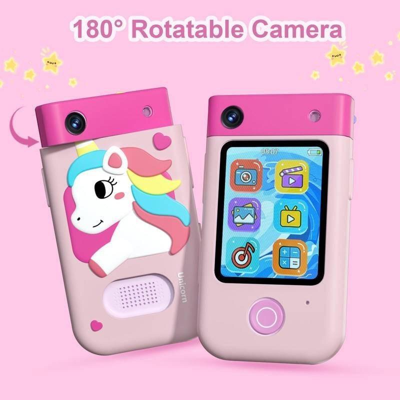 4800W Barn Puslespill Tidlig Utdanning Smartphone 180 Flip Før Og Etter Fotografering Barn Kamera Telefon Leker
