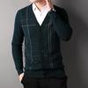 Men's 100% Wool V-Neck Cardigan Sweater