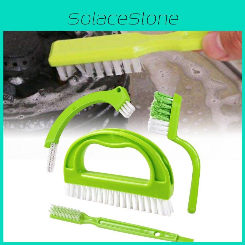 Sink Bathtub Tile Floor Crevice Brush Four Piece Set Plastic Tools Cleaning