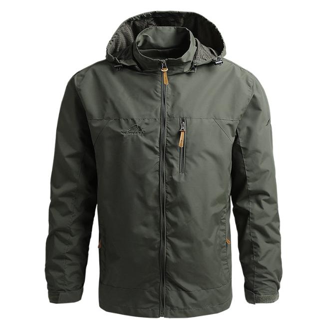 

Мужские ветровки, водонепроницаемые куртки с капюшоном в стиле милитари, мужские новые армейские куртки, мужские осенние уличные пешие прогулки и езда на велосипеде, верхняя одежда-бомбер M зелёный