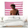 Mason Thames Rosa USA Flagge Wandteppich, Schauspieler Ästhetik Wandbehang für Schlafzimmer Wohnheim Fan Dekor
