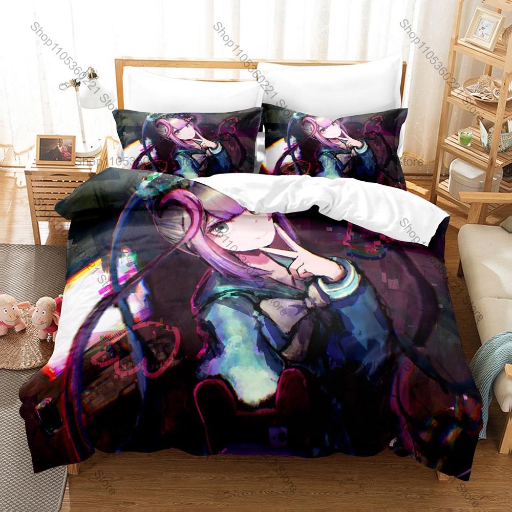 NEEDY GIRL OVERDOSE Duvet Cover + 2 Pillowcases, OMGkawaiiAngel KAngel Print Bedding Set Soft Fabric Decor Gift for Anime Game