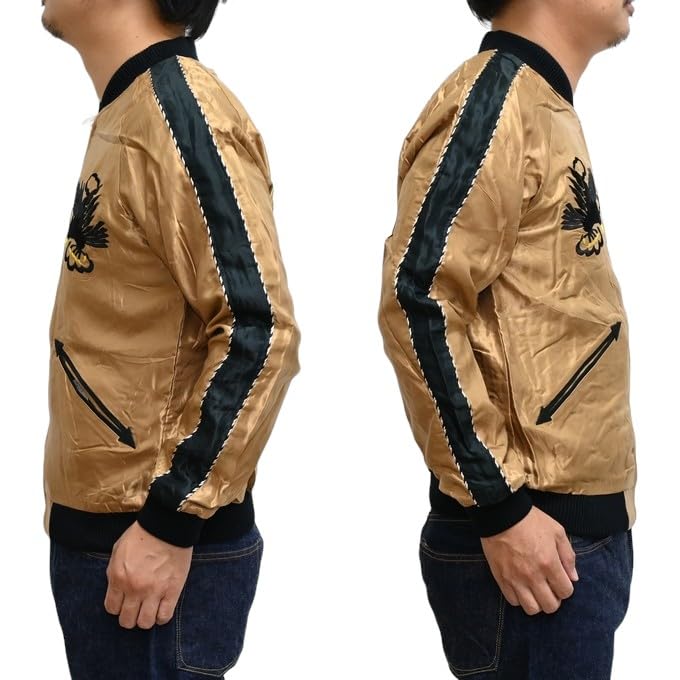 Tailor Toyo Souvenir Jacket Acetate Sukajan EAGLE Taylor Toyo TT15542-137 DRAGON×TIGER × (XXXL)