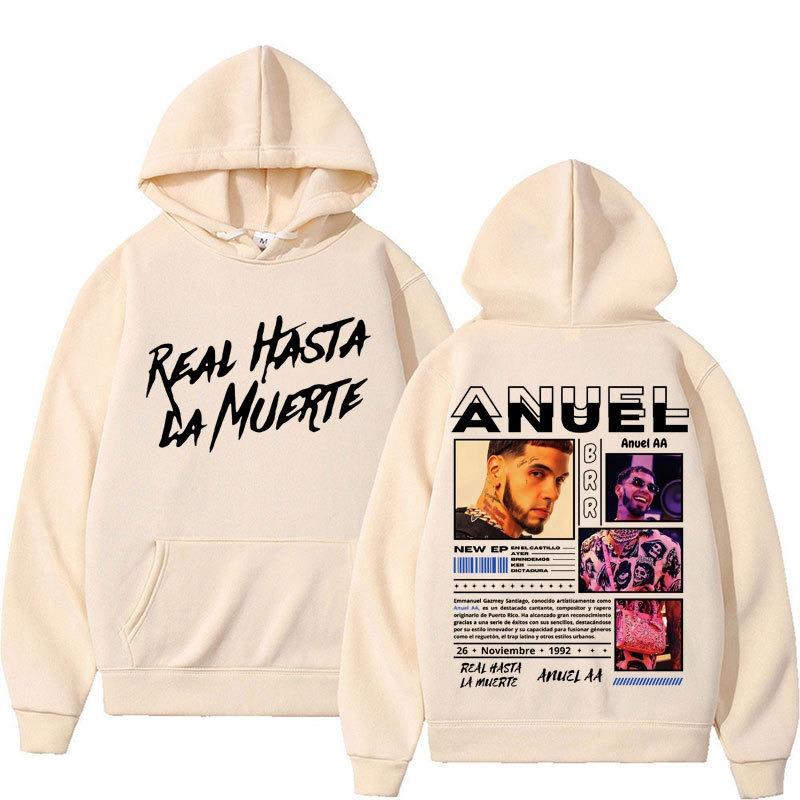 Rapper Anuel AA's echtes Hasta La Muerte Hoodie für Männer und Frauen, ein stylischer Hoodie und Langarmmantel für beide Geschlechter