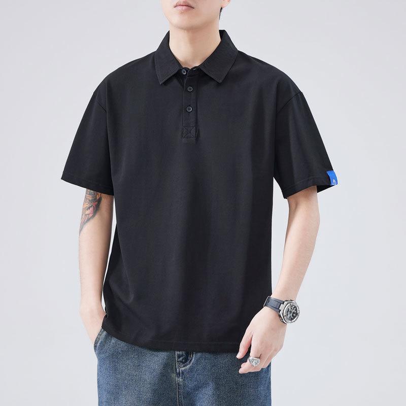 Summer Thin Short-sleeved POLO Shirt Men's Solid Color T-shirt Men's Lapel Thin Short T-top