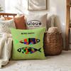 Sea Theme Fish Pillow Covers Coastal Throw Pillowcases Tropical Ocean Theme Beach Cushion Covers ,4 Pack