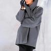 Warmer Winter-Wollmischung-Trenchcoat Mittellanger Übermantel Damen Kapuzen-Pea Coat Einreihig Dicke Jacke Lässig Herbst
